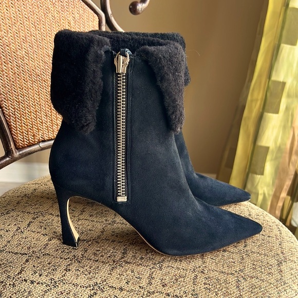 New Alexandre Birman Mirabella Sheep Fur Booties - Picture 2 of 9